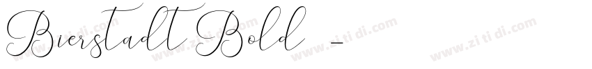 Bierstadt Bold 粗体字体转换